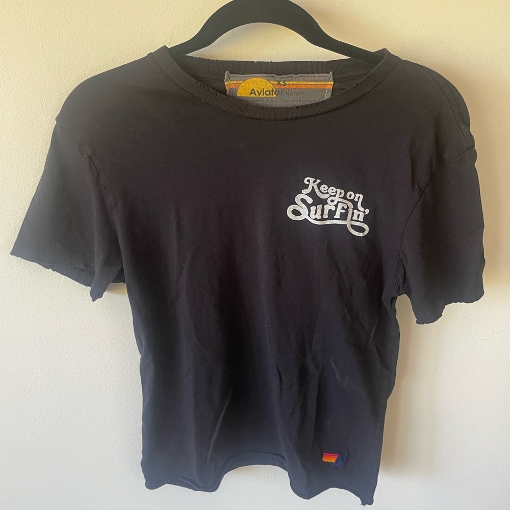 Black aviator nation t shirt